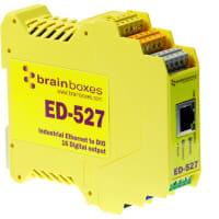 Brainboxes I/O Module;Industrial; Ethernet To DIO, Ethernet 16 DO;Wall Mount;ED Series