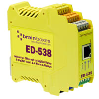 Brainboxes I/O Module;Industrial;Ethernet to 4xRelay + 8 Digital Inputs; DIN-Rail;ED Series