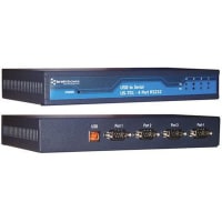 Brainboxes Adapter;USB to Serial;USB 4 Port RS232; 1 M Baud;DB9 Connector;9 Pin;5V DC input