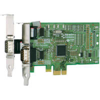 Brainboxes PCI Express Serial Card, LP PCIe 1 + 1 x RS232 1M Baud