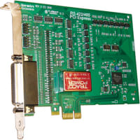 Brainboxes PCI Express Serial Card, PCIe, 4 x RS422/485, 1M Baud, Opto Isolated