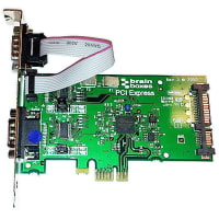 Brainboxes PCI Express Serial Card, PCIe 2 x RS232, POS, 1A, SATA