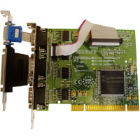 Brainboxes Serial Card, 3.3/5.0V, uPCI 3 + 1 x RS232 + LPT Printer Port