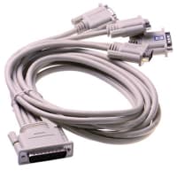 Brainboxes Quad Cable, 44 Way D to 4 x 9 Pin