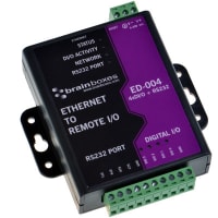 Brainboxes I/O Module;Industrial;Ethernet To DIO, Ethernet 4 x DIO;Wall Mount; ED Series