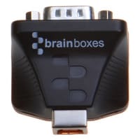 Brainboxes Adapter;USB to Serial; USB 1 Port RS232;Isolated High Retention;DB9 Connector