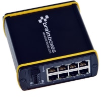 Brainboxes Ethernet Switch;Industrial;Unmanaged;8 Port;10/100MBps;5-30VDC;DIN Mount