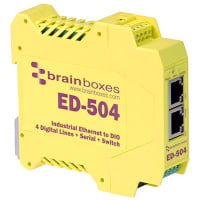 Brainboxes I/O Module;Industrial;Ethernet Industrial 4xDIO + RS232/422/485;DIN-Rail