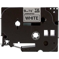 Brother International Tape, Laminated, 3/8 In., Black On White, Tz Series