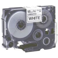 Brother International Tape, Laminated, 3/4 In., Black On White