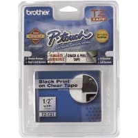 Brother International Tape, Laminated, 1/2 In., Black On Clear