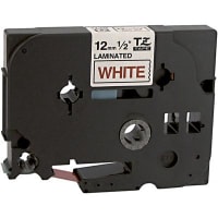 Brother International Tape, Laminated, 1/2 In., Red On White