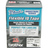 Brother International Tape, Industrial, 1-1/2 in. (36 mm), Black on White Color