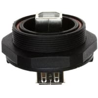 Bulgin Rear panel mount connector, USB (B type) facing out, USB (A type) opposite, IP68