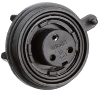 Bulgin Front Panel Mount Socket, Sealed, IP69K, 3-P, Standard Buccaneer Series