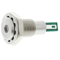 Bulgin Panel Mount Indicator Green LED 0.47in Threaded 2.2 VDC Solder DX Series