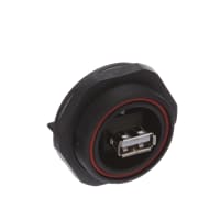 Bulgin Rear panel mount connector, USB (A type) facing out, USB (B type) opposite, IP68