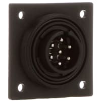 Bulgin Flange Mount Plug, Low Profile, IP69K, 7-C, Standard Buccaneer Series