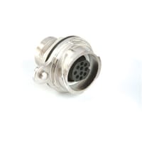 Bulgin Connector, Panel Mount, 2-Pole, Female/Socket, Screw Term., Metal, 7000 Series