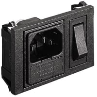 Bulgin C14 Horizontal Snap-In IEC Connector, Tab Termination, Rated At 10A