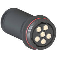 Bulgin Connector, Screw 6 position. Flex In-Line Receptacle 1/0 size contacts