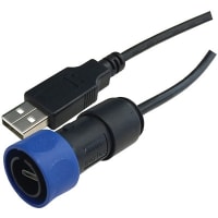 Bulgin Connector Circular Flex data tamperproof Micro USB 4000 Series