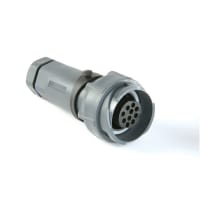 Bulgin Conn., In-Line Flex, 6-P, Fem./Socket, Screw Term., 9-11mm Cable Entry, Thermoplastic