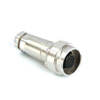 Bulgin Connector, In-Line Flex, 2-P, Male/Pin, Screw Term., 7-9mm Cable Entry, Metal, w/Screen