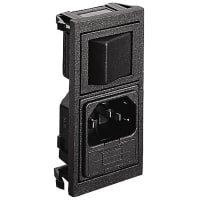 Bulgin Power Entry Modules, AC, FUSED INLET DP SW RD