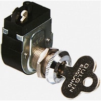 Bulgin Key Switch, SP, 3 A@ 250 V 2-Way, -20 - +70degC