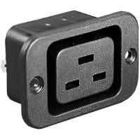 Bulgin Power Entry Modules, AC, FLANGE MOUNT OUTLET 6.3MM TAB