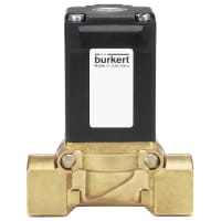 Burkert Fluid Control Systems Solenoid Valve, 2/2, brass, 232PSI, 1NPT, 120V, 0290 series