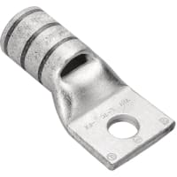 BURNDY Ring Terminal, Uninsulated, 9-10 AWG, 1 Hole, 5/16 Stud, Tin Plated, 0.39 In L