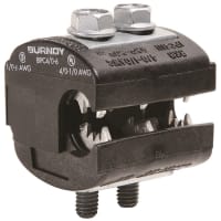 BURNDY Insulation Piercing Connector, 1/0 - 4/0 AWG, 6 - 1/0 AWG, 250 Torque