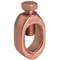 BURNDY 5/8 In Grd Rod Clamp, High Copper Alloy Ground Connector, One-Wrench Install