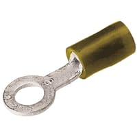 BURNDY Fork Tongue Copper Terminal, 10-12 AWG, #10 Stud, Insulated, Insulug Series