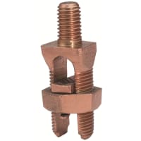 BURNDY Grounding Connector, Cable To Flat, 1-350 (Str), 5/8" Stud, Copper Alloy