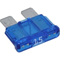 Bussmann by Eaton Fuse Automotive Fast Acting 15A 19.1x19.3x5.25 mm Plastic-Blue Blade 32 VDC