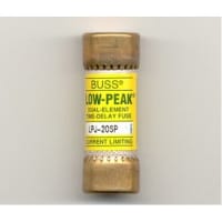 Bussmann by Eaton Fuse, Cylinder, Time Lag, 20A, Class J, 0.81x2.25", Cartridge, 600/300VAC/VDC