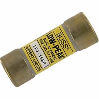 Bussmann by Eaton Fuse, Cylinder, Time Lag, 15A, Class J, 0.81x2.25", Cartridge, 600/300VAC/VDC