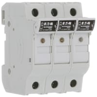 Bussmann by Eaton Accessory, Fuse Holder, 3 Pole, 10X38 MFH, 30A, 600V, Class CC, CH Series