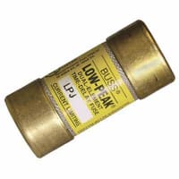 Bussmann by Eaton Fuse, Cylinder, Time Lag, 45A, Class J, 1.06x2.38", Cartridge, 600/300VAC/VDC