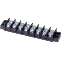 Bussmann by Eaton Terminal Block, Double Row, 8 Pole, #6-32 Screw Size, 250V, 20A