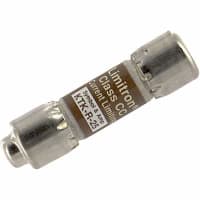 Bussmann by Eaton Fast-Acting Fuse, Class CC, 25A, Current-Limiting, Dual Ferrule, KTK-R Series