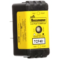 Bussmann by Eaton Fuse, Dual Element Time Lag, 40A, 600 VAC 300 VDC, Class J, CUBEfuse Series