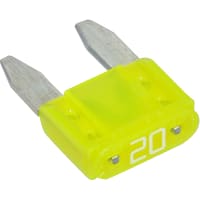 Bussmann by Eaton Fuse Automotive Fast Acting 20A Dims 0.43x0.15x0.642" Plastic-Yellow Blade 32VDC