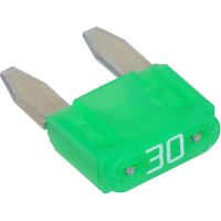 Bussmann by Eaton Fuse Automotive Fast Acting 30A Dims 0.43x0.15x0.642" Plastic-Green Blade 32VDC