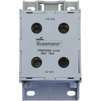 Bussmann by Eaton Power Distribution Block, Finger Safe, 2 Pole, 600VAC, 760A