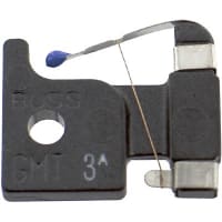 Bussmann by Eaton Fuse, Fast-Acting Indicating, 3 A, 60 VDC/125 VAC, Thermoplastic, Blue