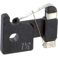 Bussmann by Eaton Fuse, Indicating/Telecom, Fast Acting, 7.5A, Dims 0.81x0.688", Thermoplastic